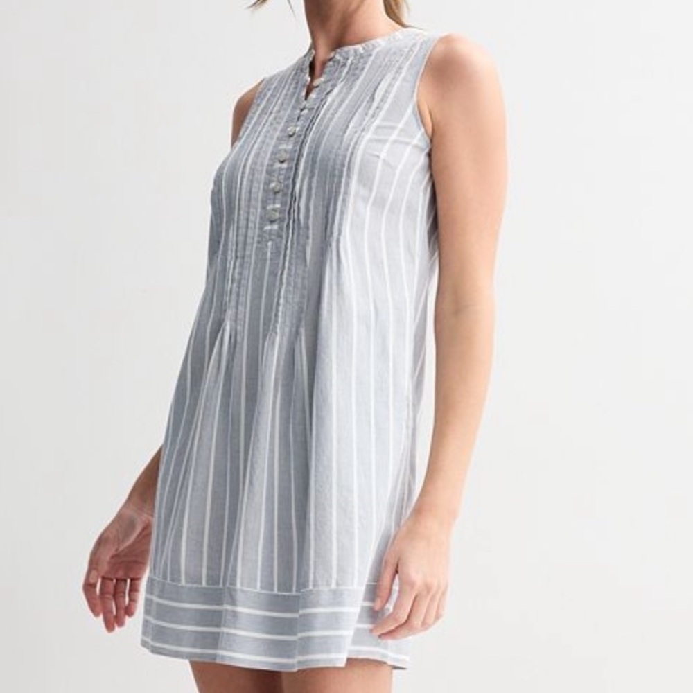 WOMENS SONOMA GOODS FOR LIFE SLEEVELESS PINTUCK DRESS